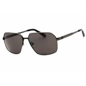 Guess Men's Sunglasses - Matte Gunmetal Metal Geometric Frame Smoke Lens | GU00071 09A