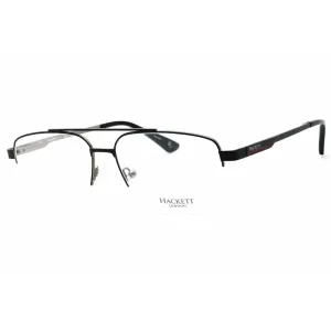 Hackett Men's Eyeglasses - Black Metal Half Rim Rectangular Shape Frame| HEK1263 002