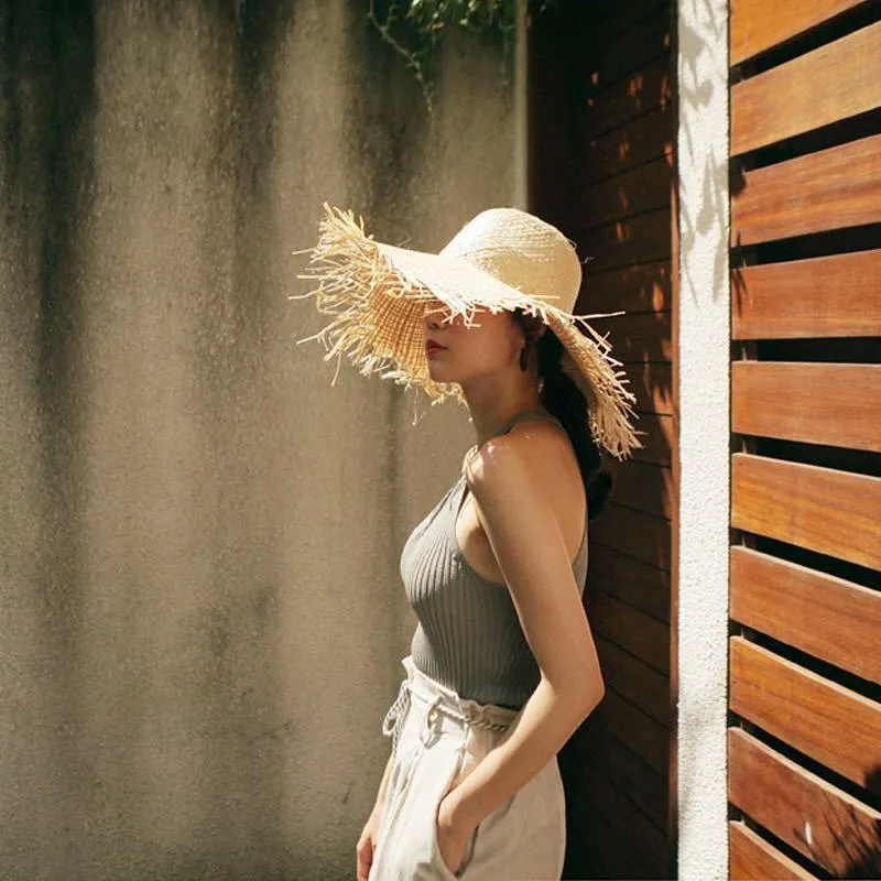 Handmade Women Straw Sun Hats C4B