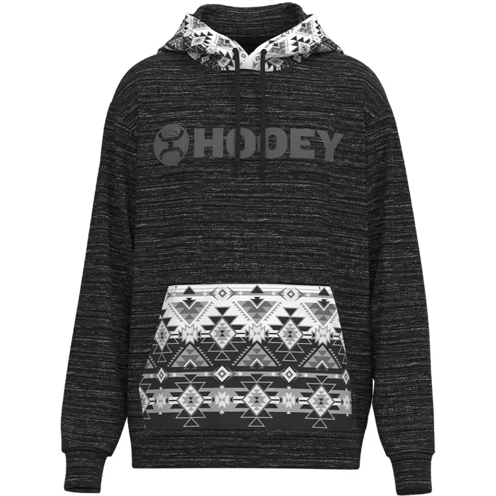 HOOey Lock-Up (Black/Grey/White Aztec) - Men's Hoodie Sweatshirt