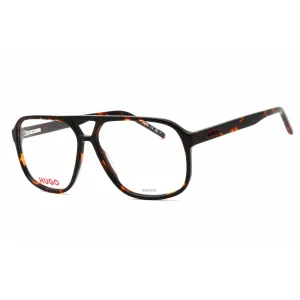 Hugo Men's Eyeglasses - Havana Plastic Pilot Full Rim Frame | HG 1200 0086 00