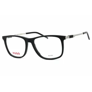 Hugo Men's Eyeglasses - Matte Black Metal Square Full Rim Frame | HG 1153 0003 00