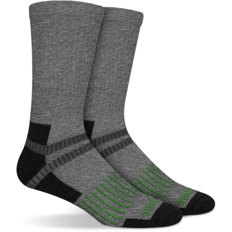 John Deere 5 Pack Crew Work Socks - Black. Grey & White (Assorted)