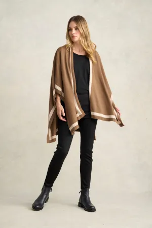 Julie Merino Wrap - Tan & Cream