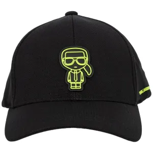 Karl Lagerfeld Logo Print Mesh Detail Baseball Cap