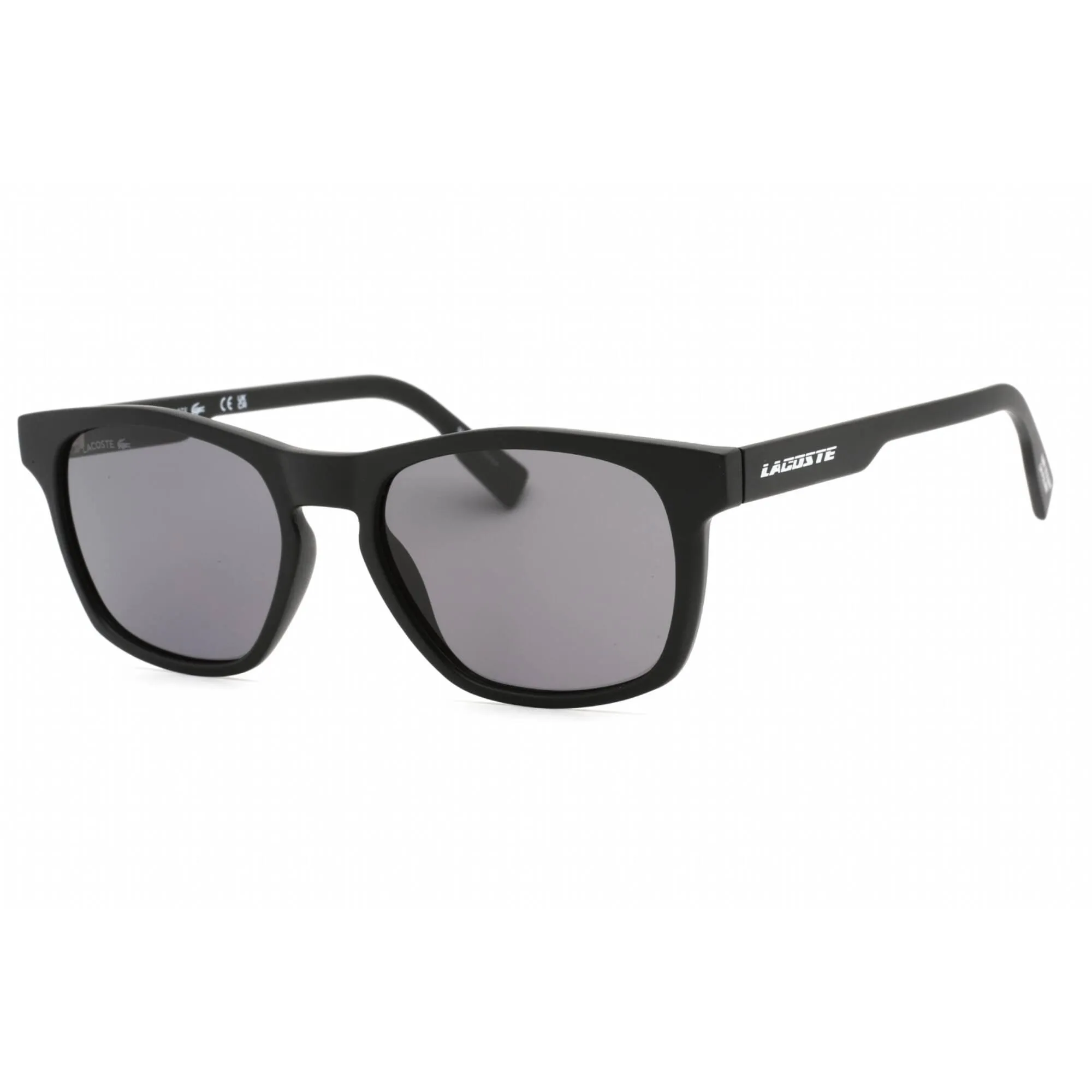Lacoste Men's Sunglasses - Matte Black Rectangular Plastic Frame Grey Lens | L988S 002