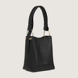 Lana Midi Bucket Bag - Black