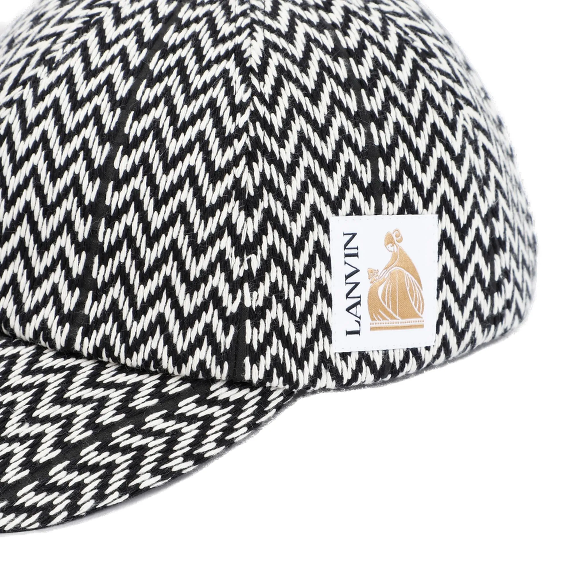 Lanvin Logo Patch Zig-Zag Baseball Cap