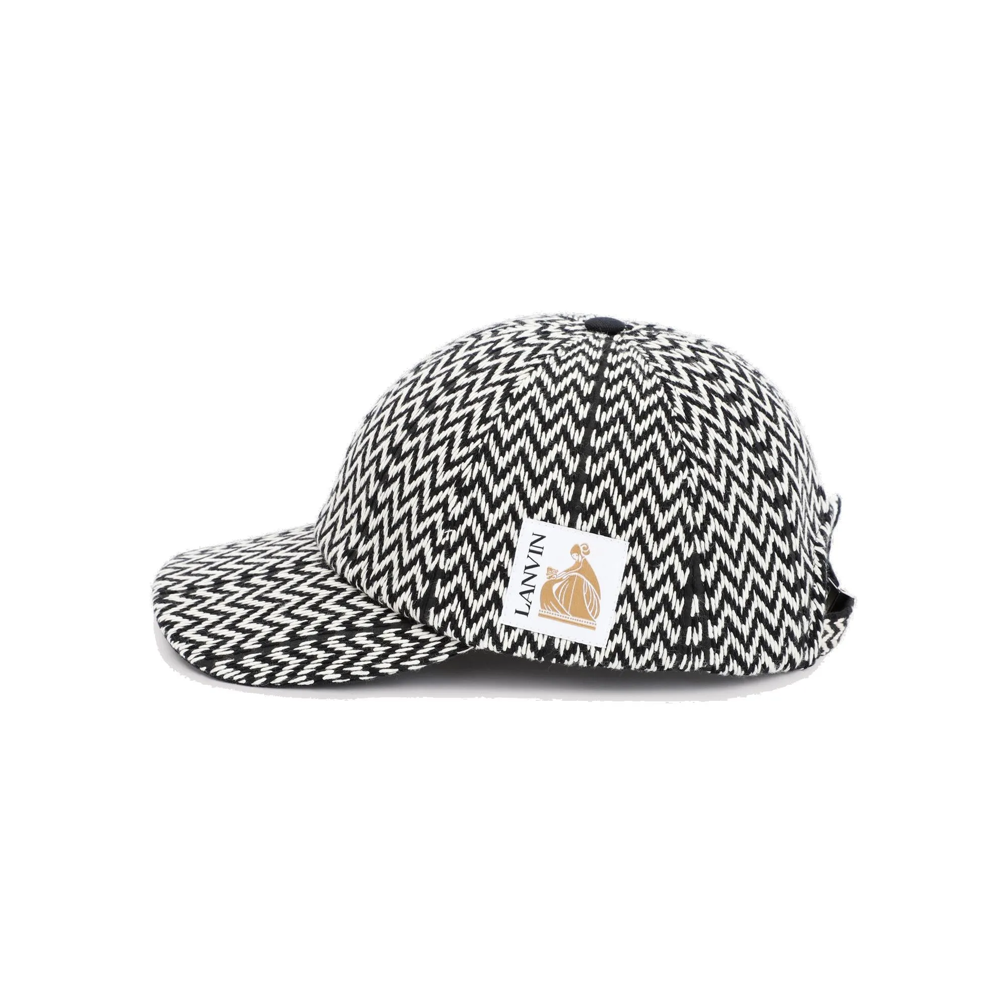 Lanvin Logo Patch Zig-Zag Baseball Cap