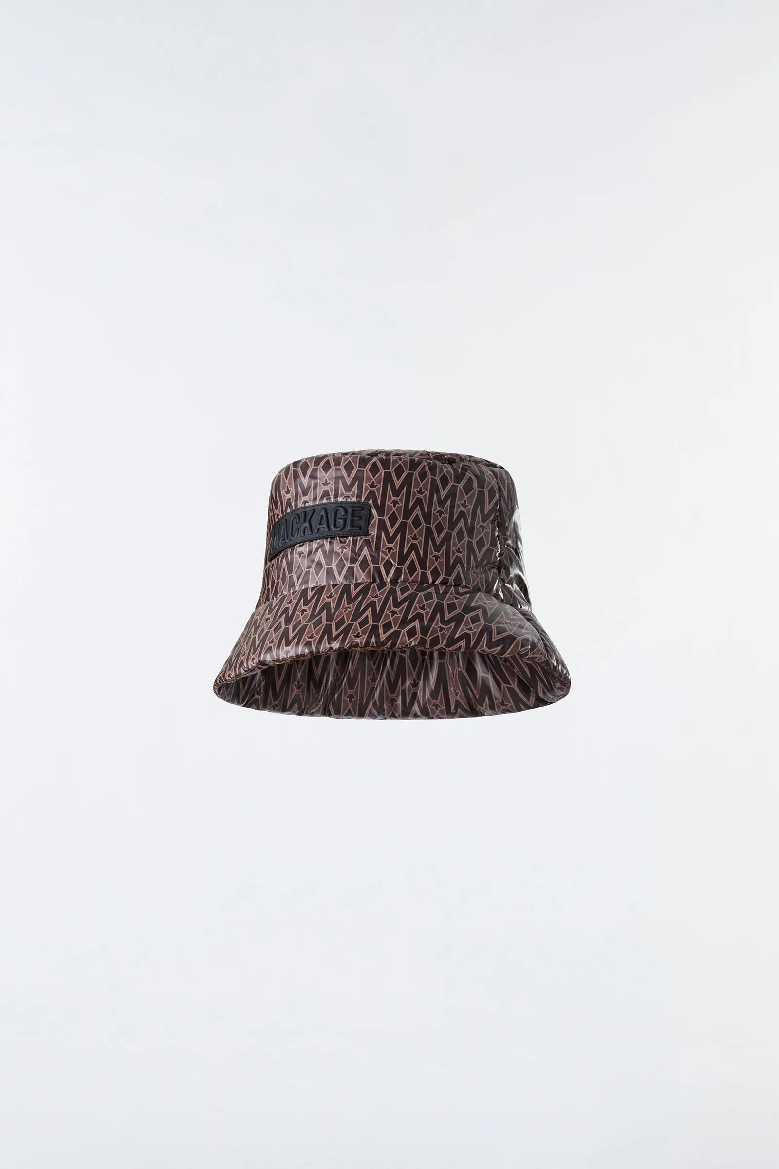 MADDY Light down monogram logo bucket hat Coffee