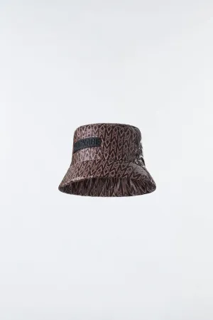 MADDY Light down monogram logo bucket hat Coffee