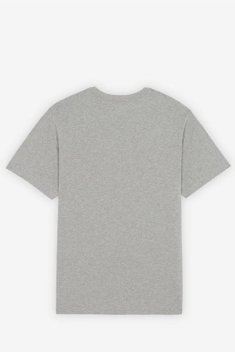 MAISON KITSUNÉ PROFILE FOX STAMP CLASSIC TEE-SHIRT GREY MELANGE