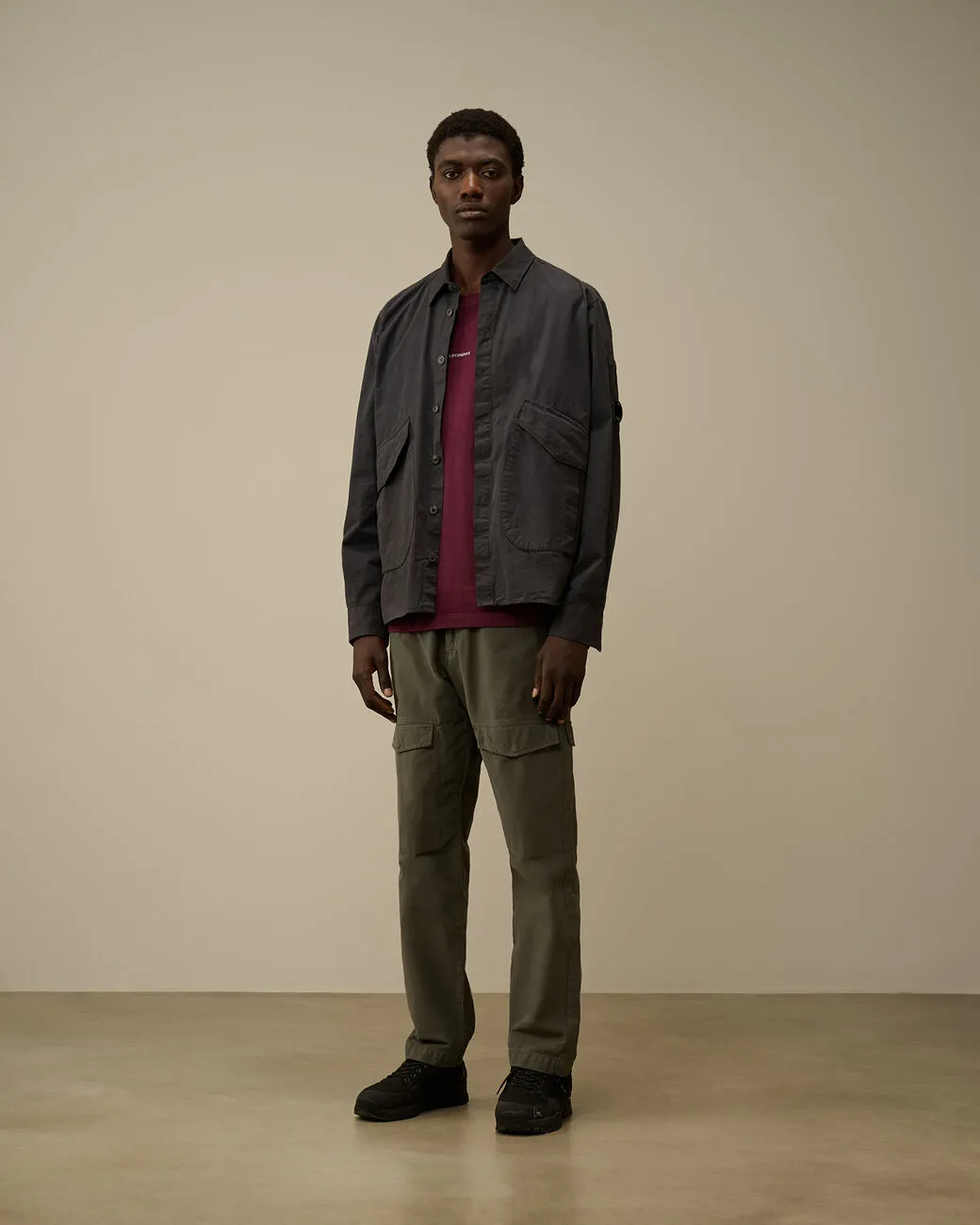 Microreps Diamond Peach Overshirt Black Sand