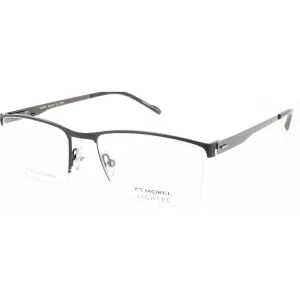 Morel Men's Eyeglasses - Black Metal Half Rim Rectangular Shape Frame | 30295S SP03
