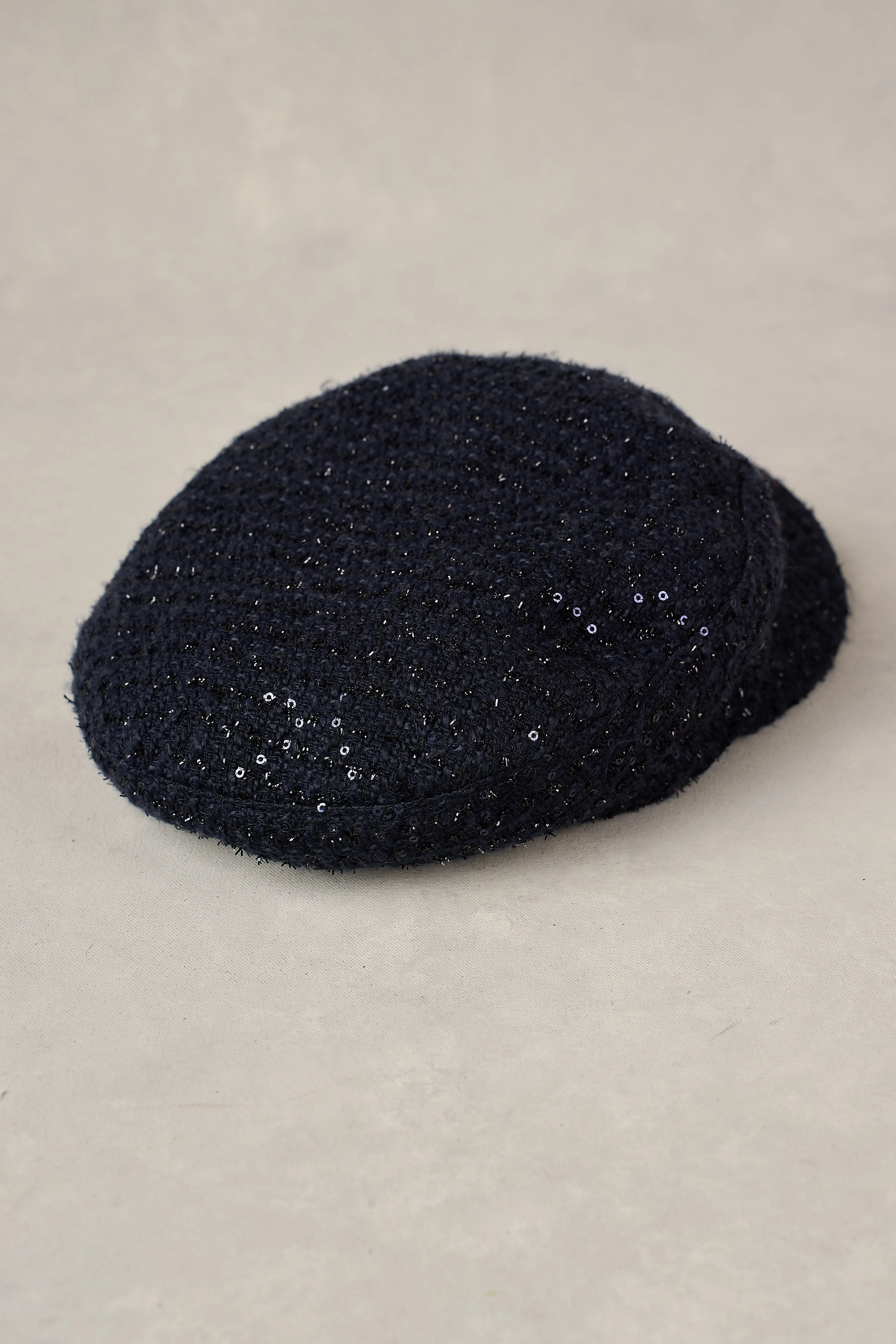 Navy Sequin Baker Boy