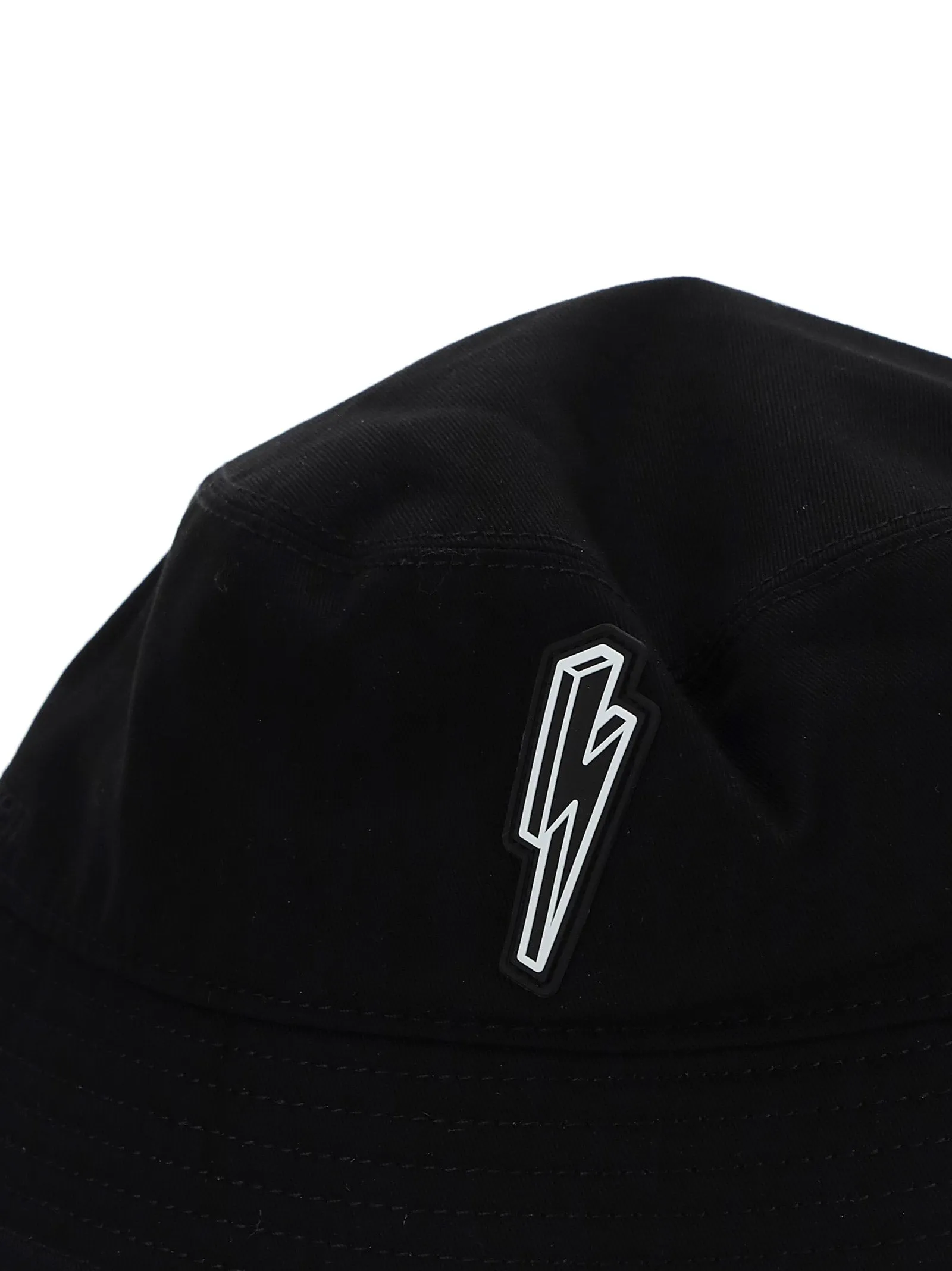 Neil Barrett 3D Thunderbolt Embroidered Drawstring Bucket Hat
