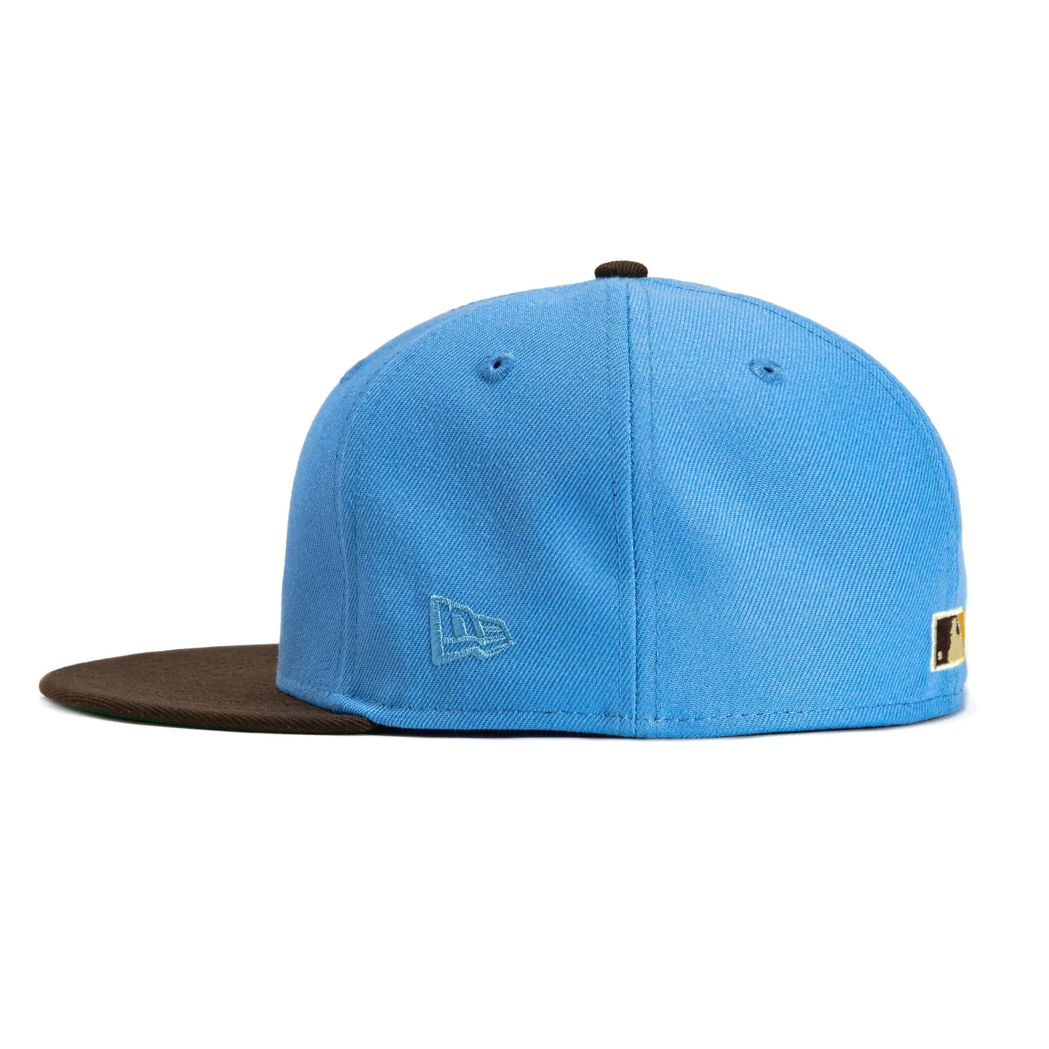 New Era 59Fifty Los Angeles Dodgers 50th Anniversary Patch Hat - Light Blue. Brown. Gold