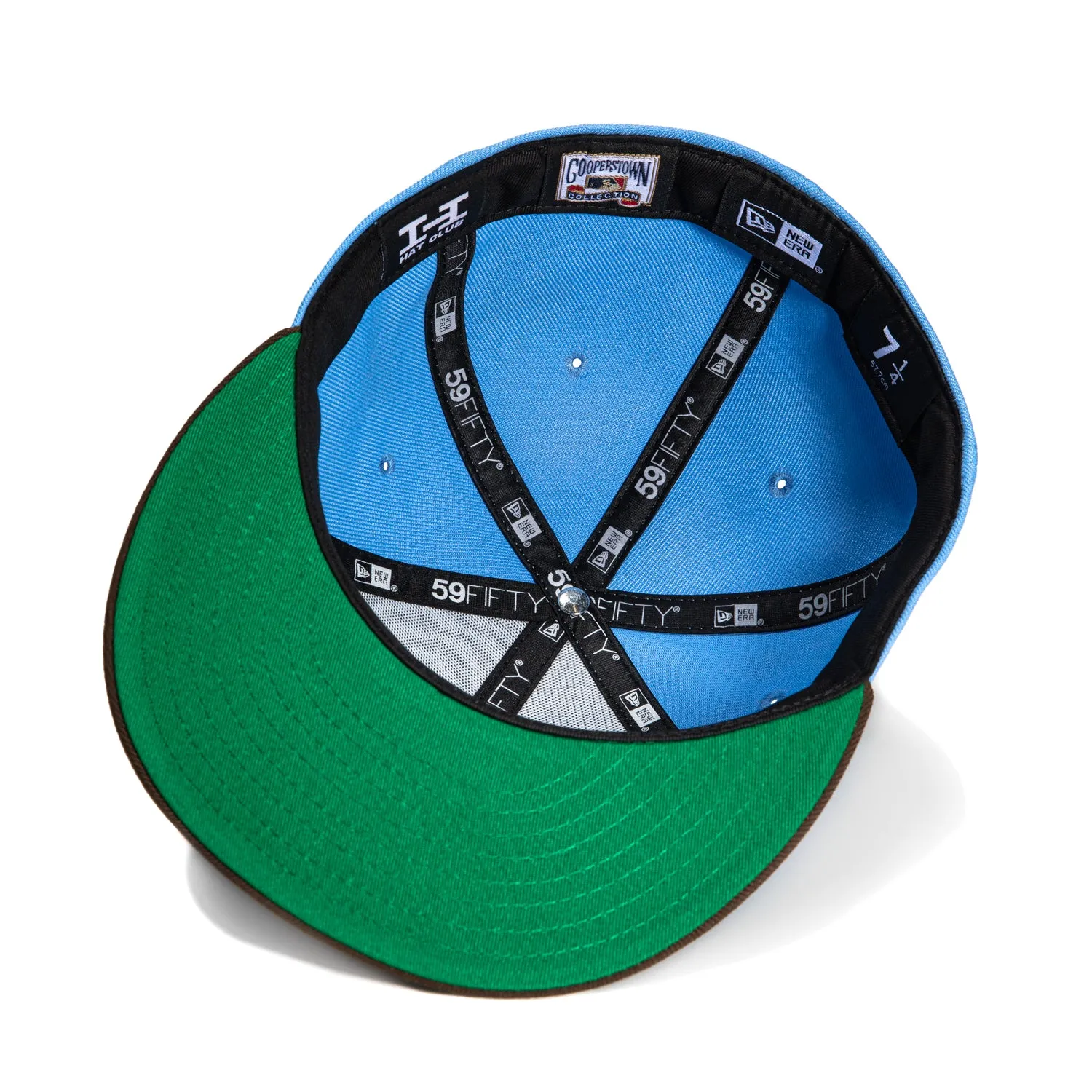 New Era 59Fifty Los Angeles Dodgers 50th Anniversary Patch Hat - Light Blue. Brown. Gold