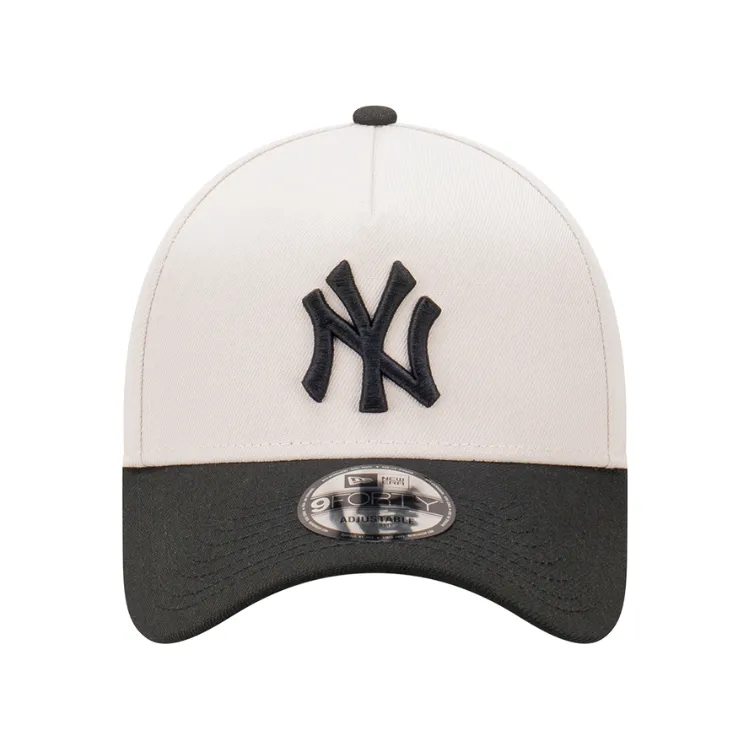 New Era New York Yankees 9FORTY A Frame Cap - Stone/Black