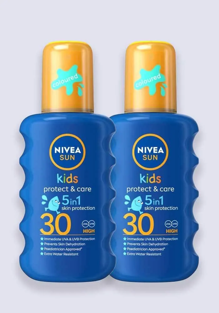 Nivea Sun Kids Protect & Care Spray SPF 30 200ml - 2 Pack Saver