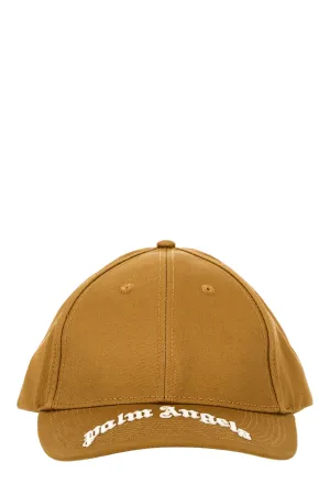 Palm Angels Curved Logo Embroidered Baseball Cap