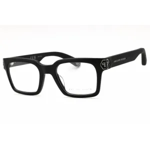 Philipp Plein Men's Eyeglasses - Black Acetate Rectangular Full Rim | VPP082M 0703