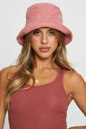 Pink Corduroy Bucket Hat