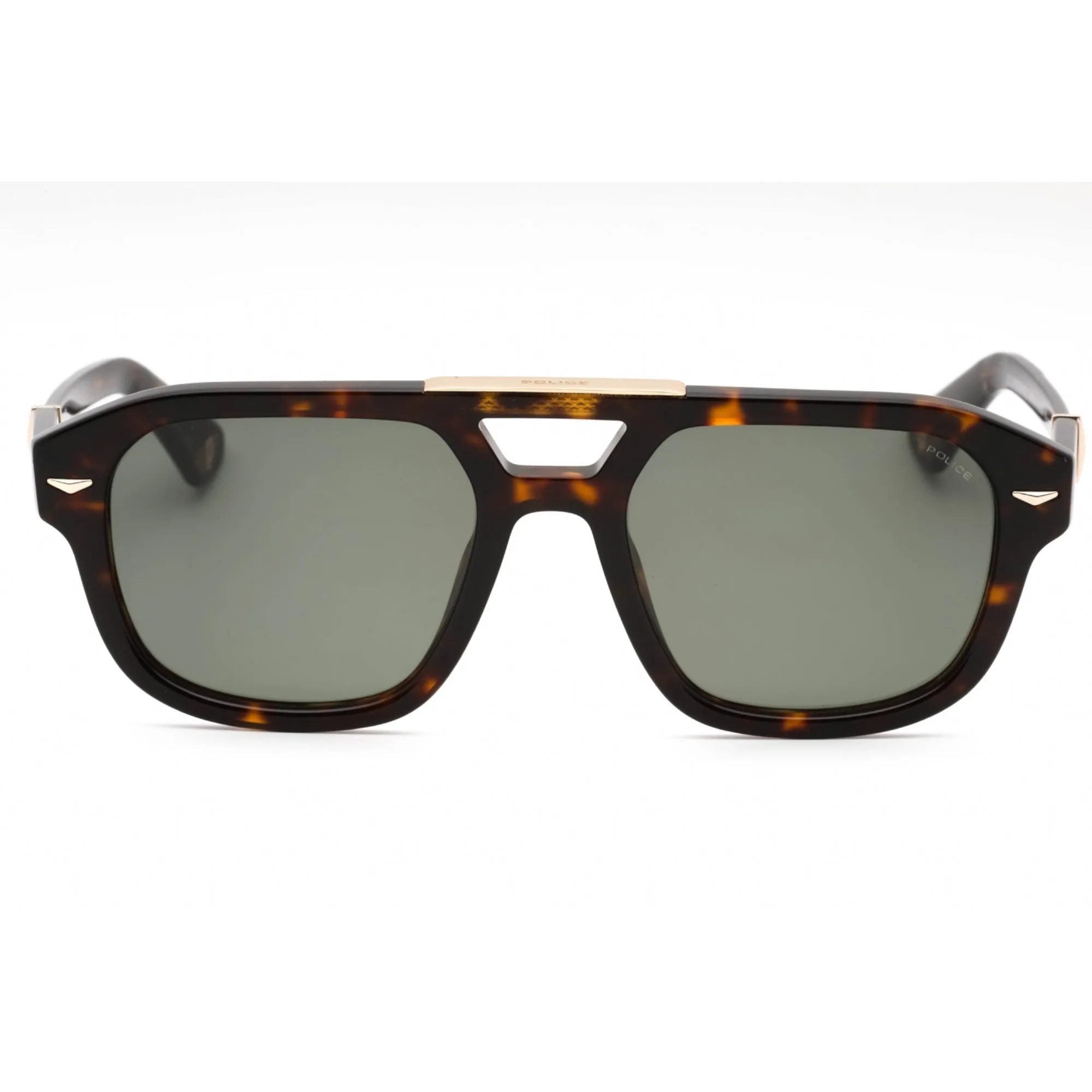 Police Men's Sunglasses - Dark Tortoise Plastic Pilot Full Rim Frame | SPLL19 0722