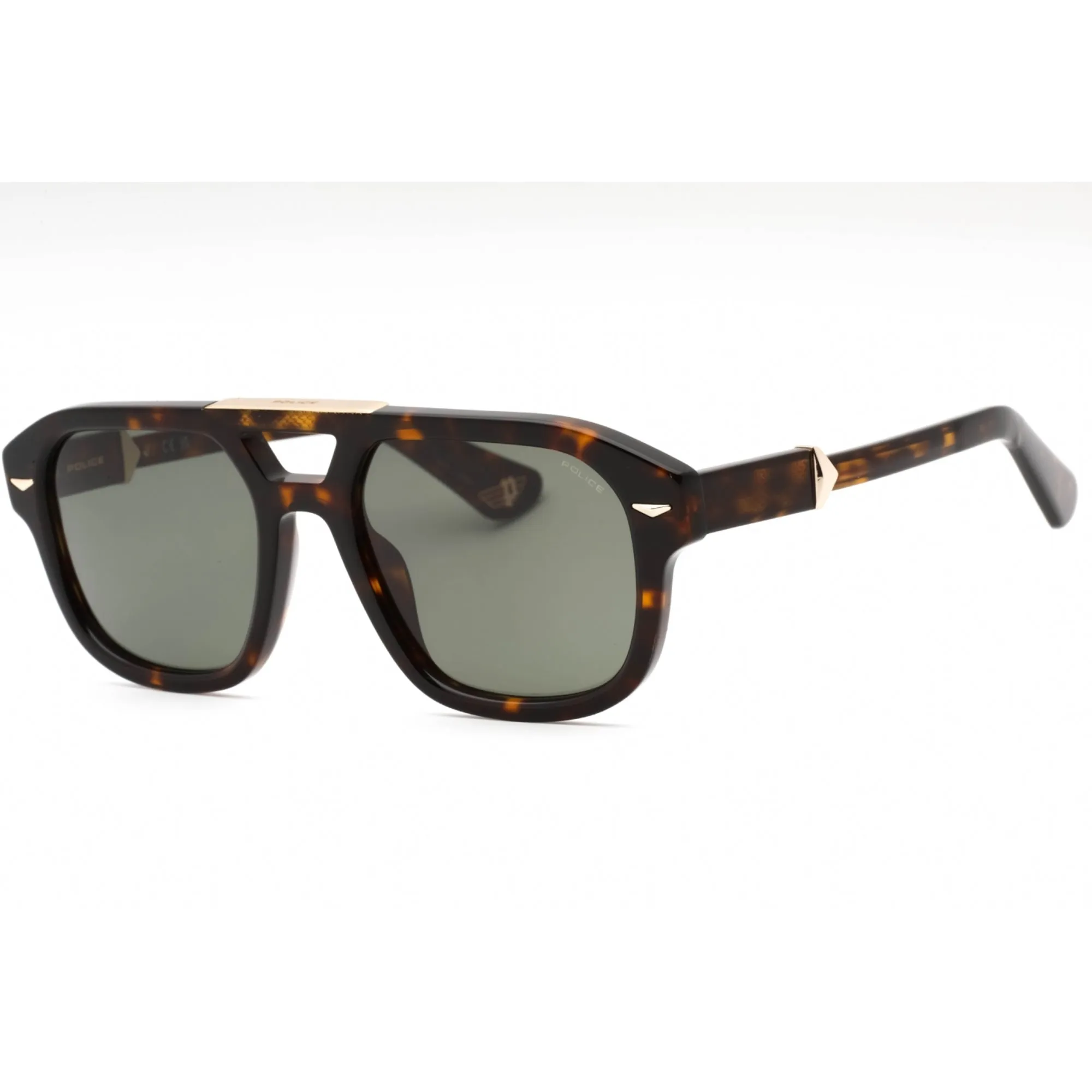 Police Men's Sunglasses - Dark Tortoise Plastic Pilot Full Rim Frame | SPLL19 0722