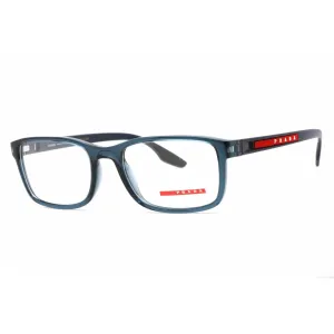 Prada Sport Men's Eyeglasses - Rectangular Crystal Blue Nylon Frame | 0PS 09OV CZH1O1