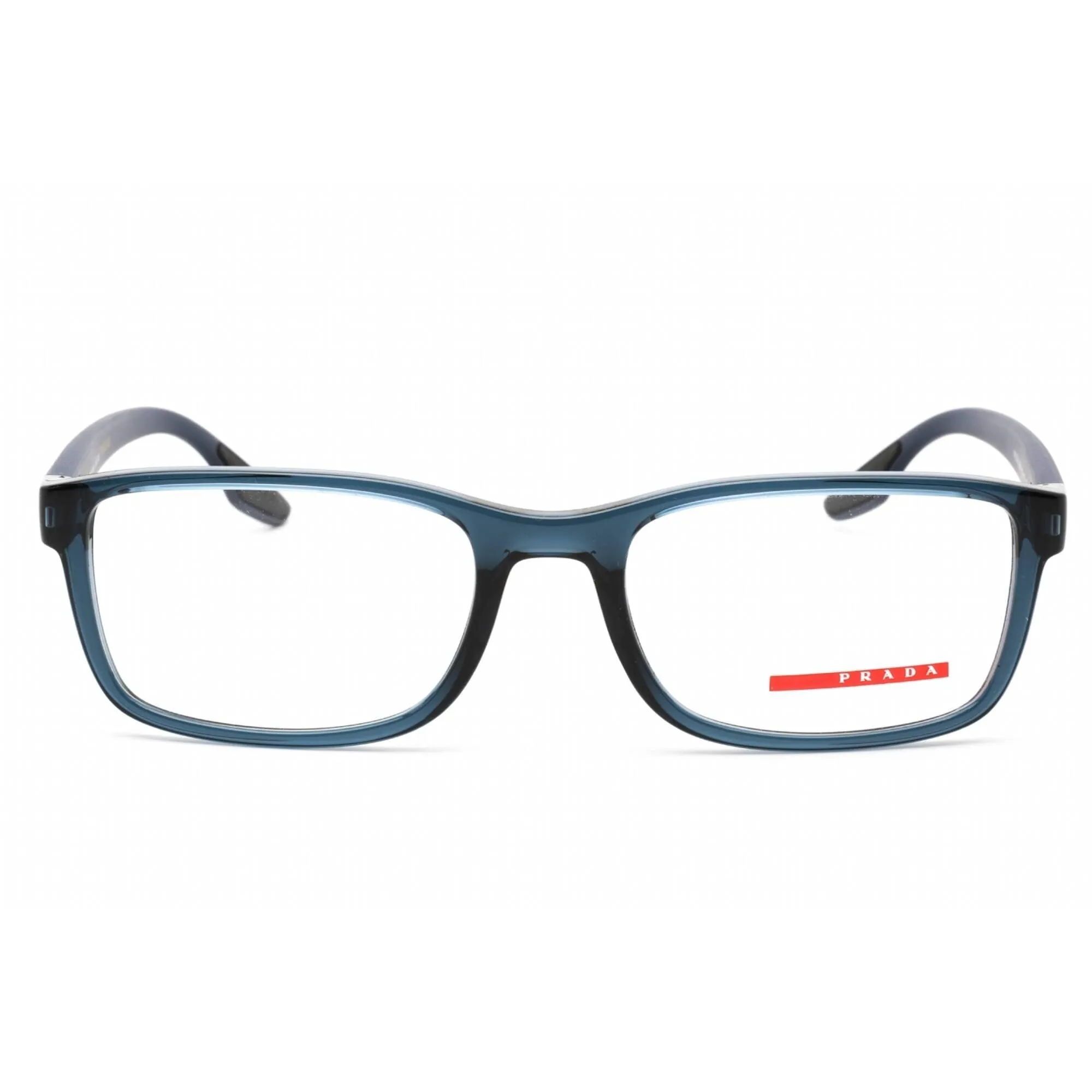 Prada Sport Men's Eyeglasses - Rectangular Crystal Blue Nylon Frame | 0PS 09OV CZH1O1