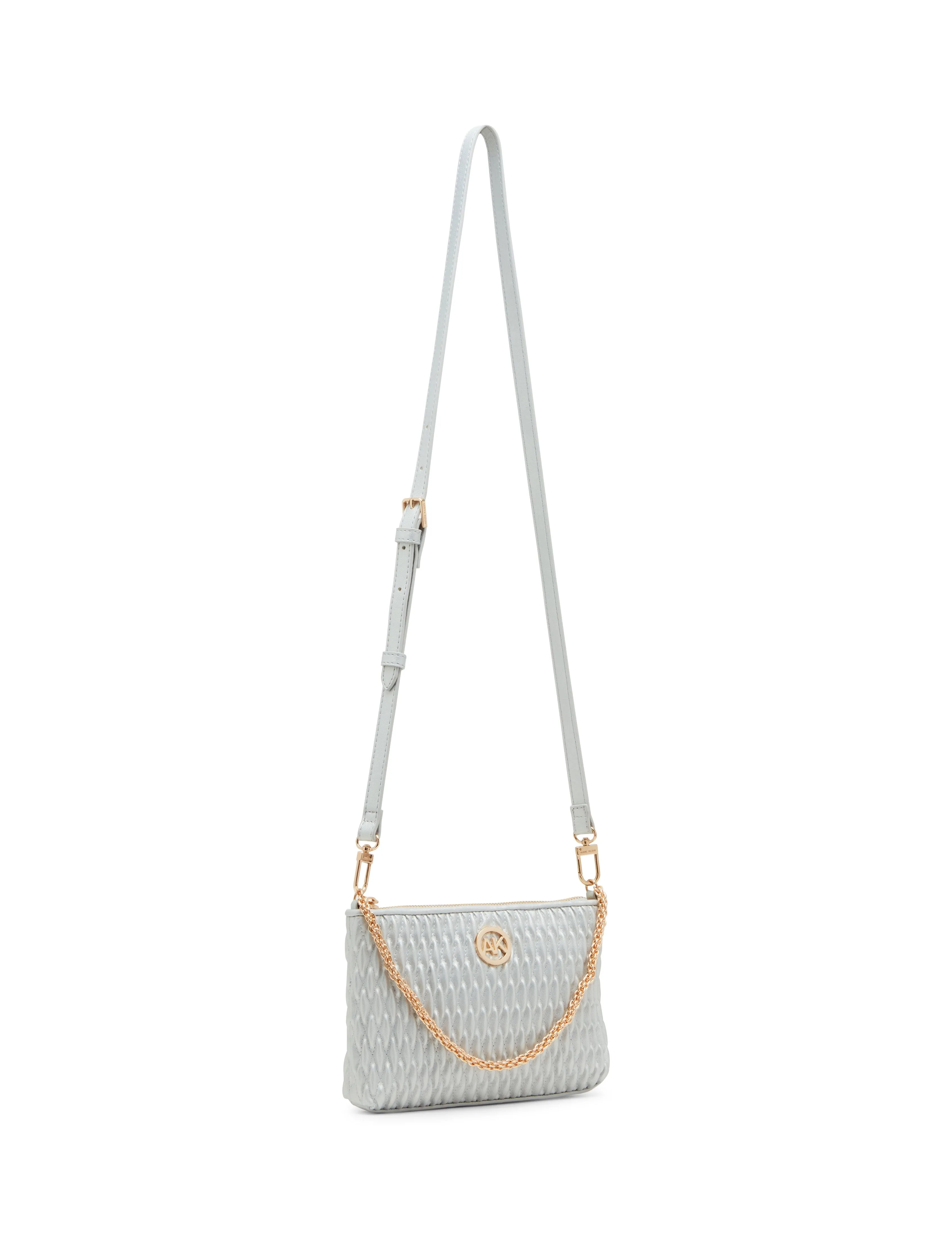 Ruched Crossbody With Chain Swag