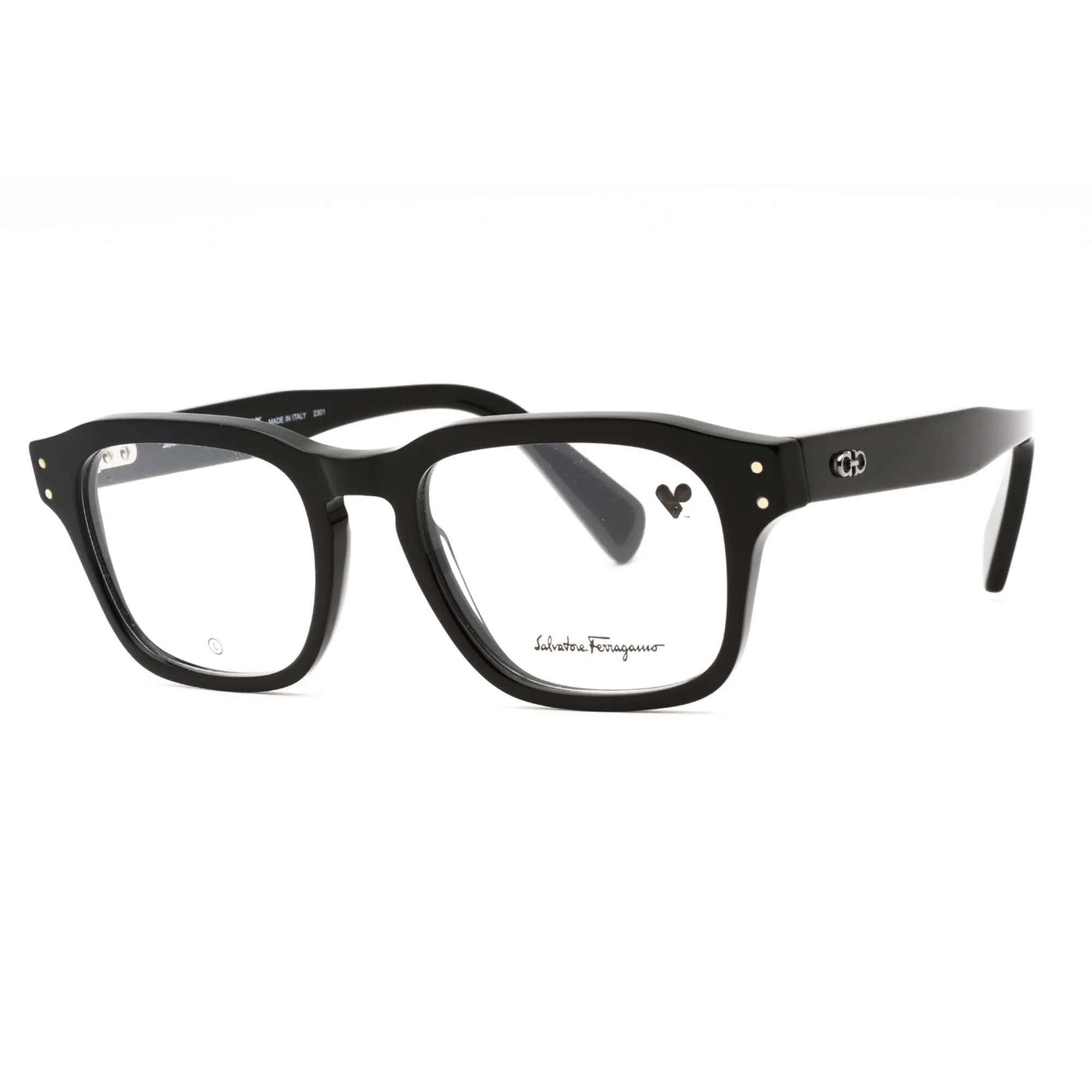 Salvatore Ferragamo Men's Eyeglasses - Black Rectangular Full Rim Frame | SF2958 001