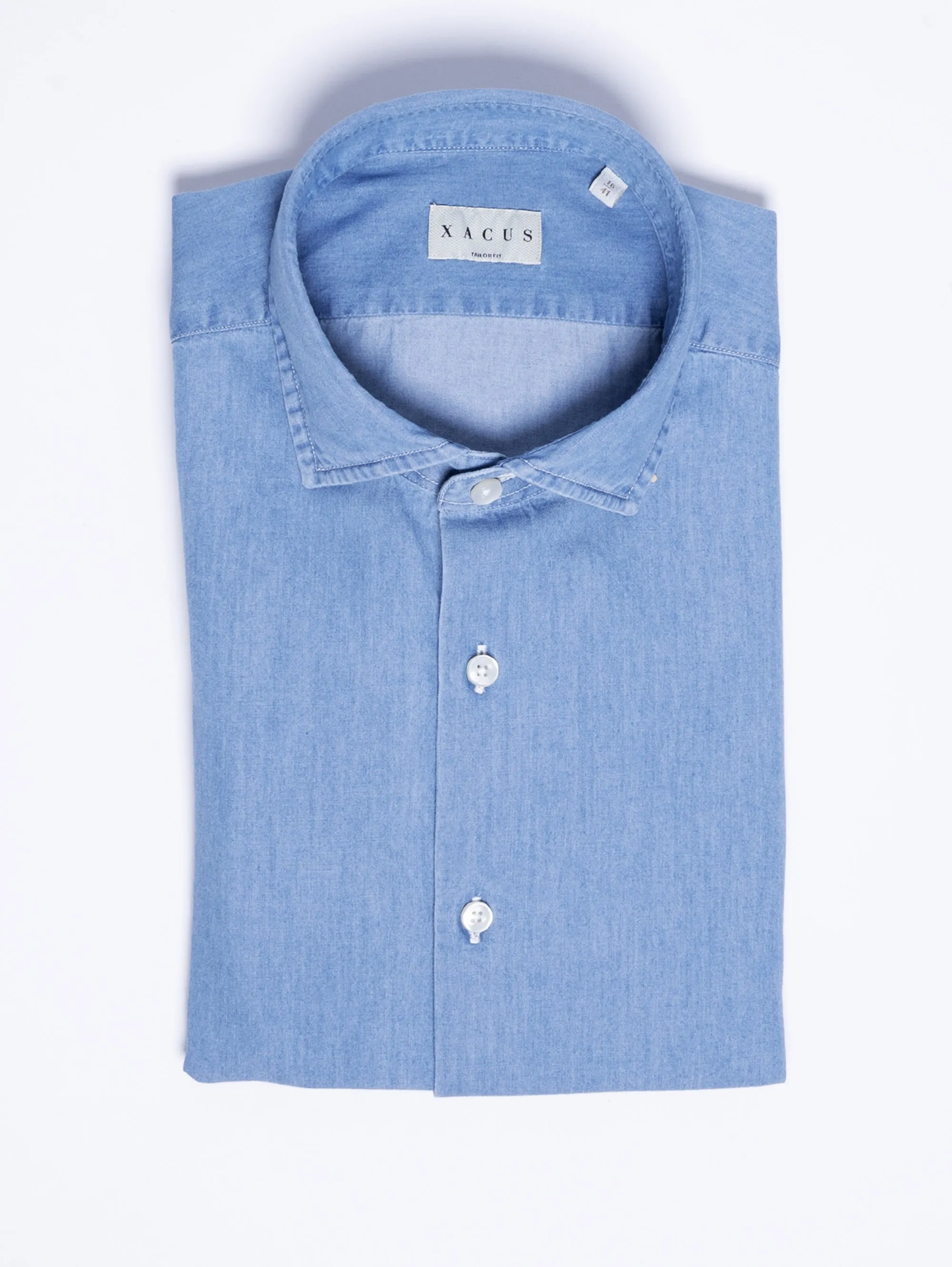 Shirt with Medium Blue Denim Wash