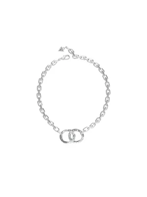 Silver Forever Links Crystal Necklace
