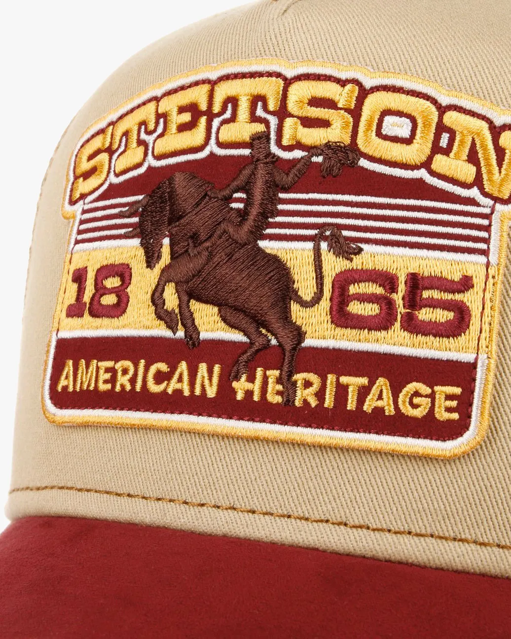 Stetson Rodeo Trucker Cap - Wine / Beige