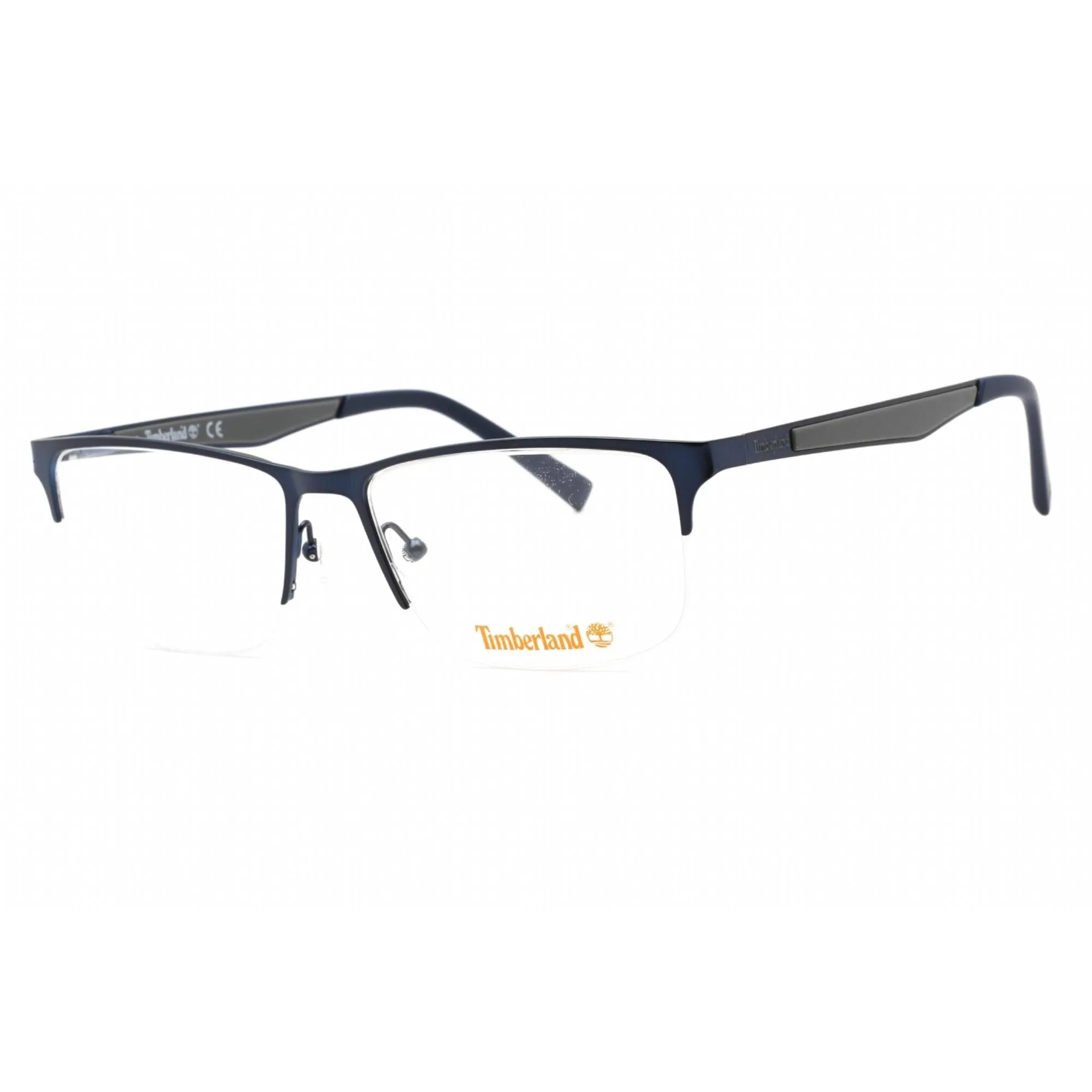 Timberland Men's Eyeglasses - Matte Blue Metal Rectangular Full Rim Frame | TB1709 091