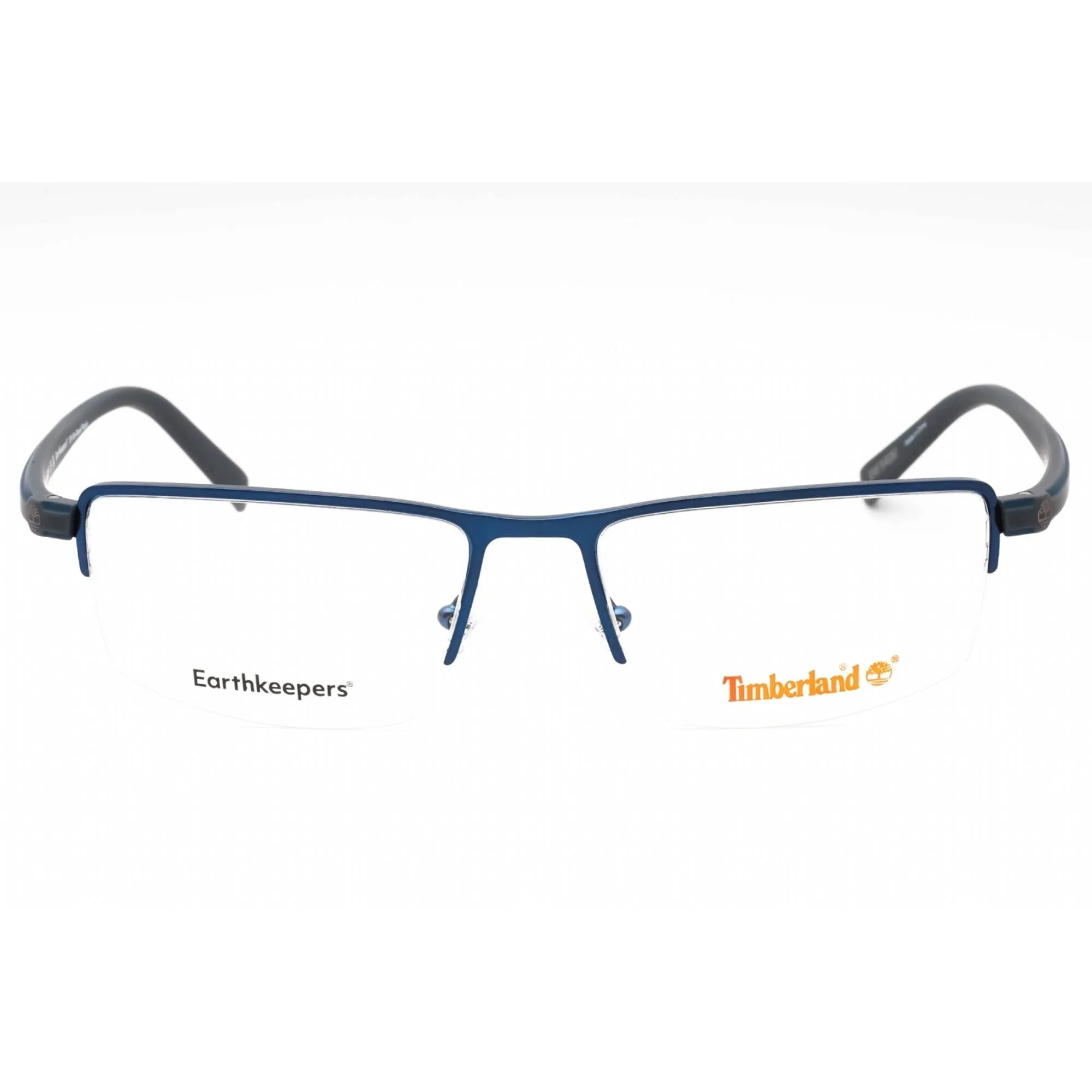 Timberland Men's Eyeglasses - Matte Dark Blue Metal Rectangular Frame | TB1821 091