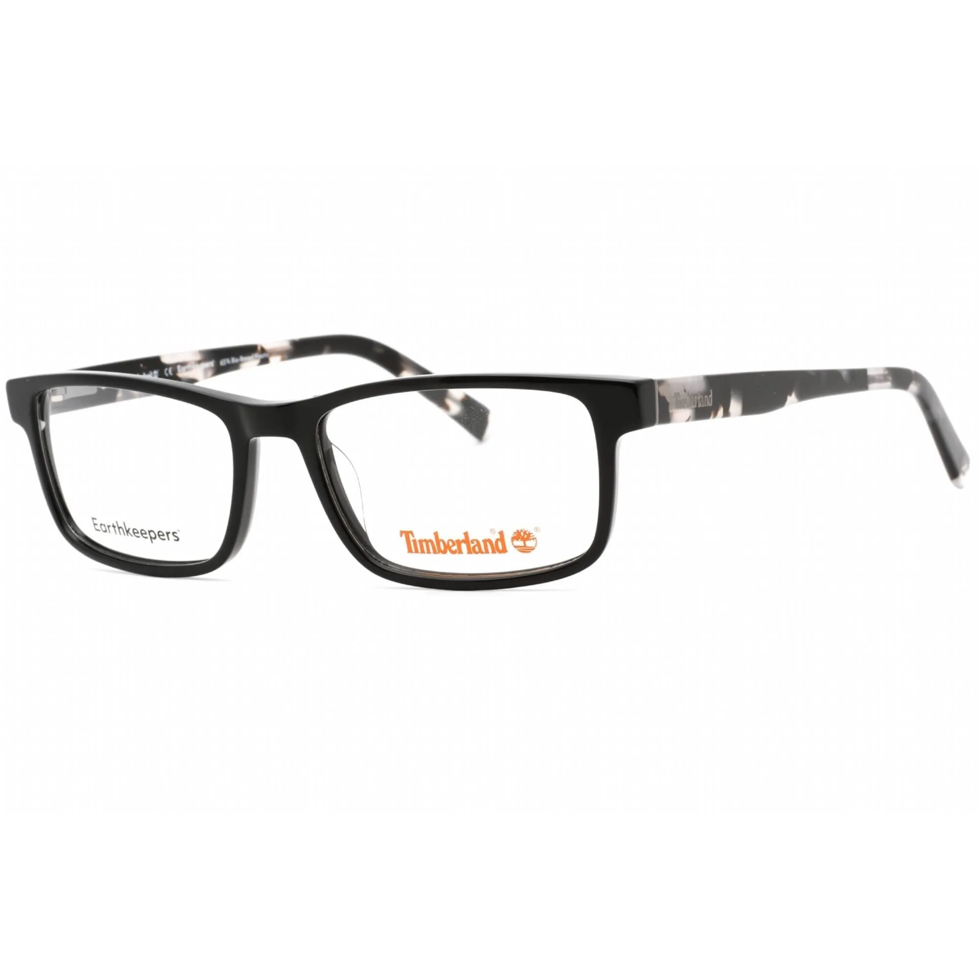 Timberland Men's Eyeglasses - Shiny Black Full Rim Rectangular Frame | TB1789-H 001