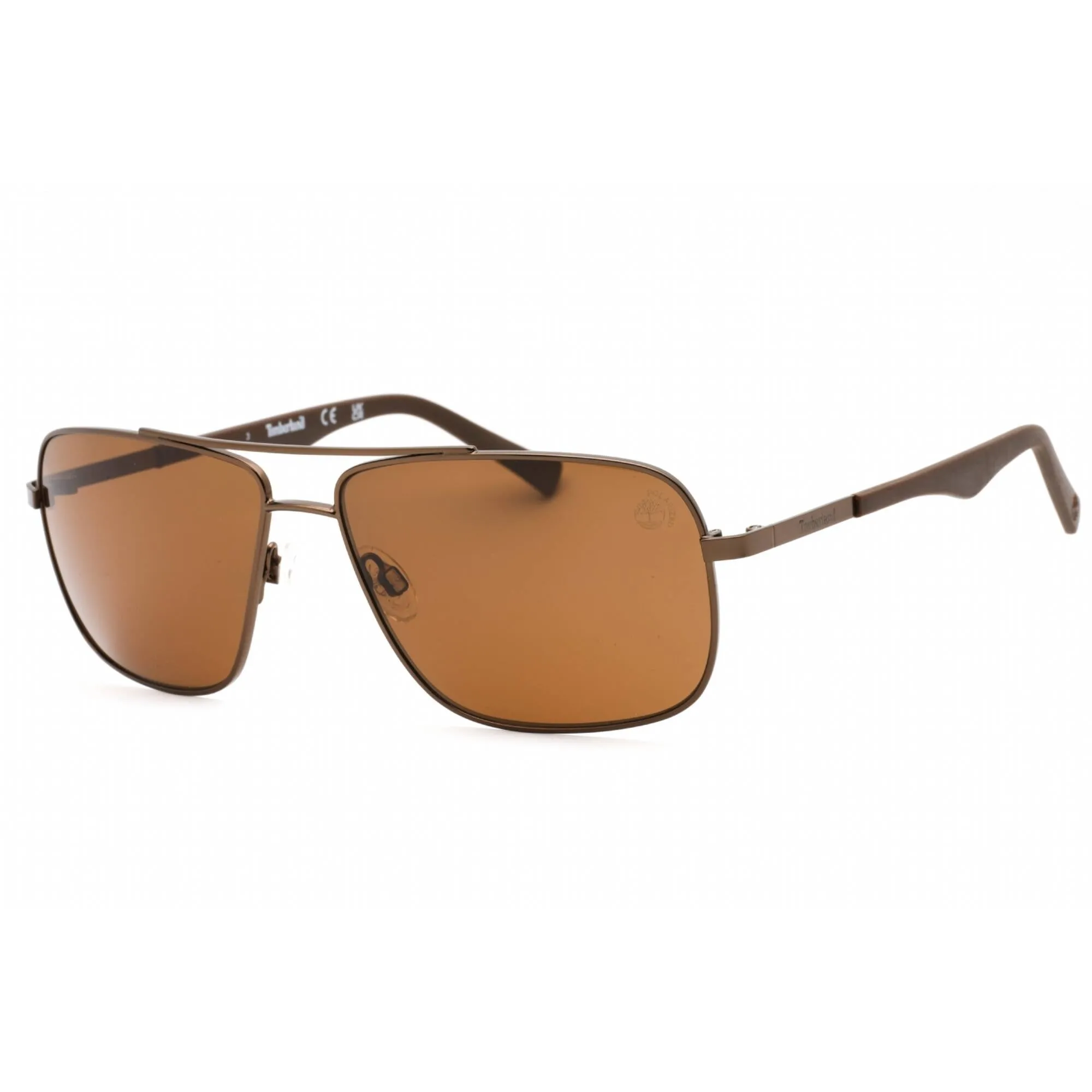Timberland Men's Sunglasses - Dark Brown/Other Aviator Full Rim Frame | TB9107 50H