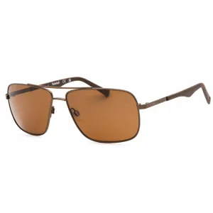Timberland Men's Sunglasses - Dark Brown/Other Aviator Full Rim Frame | TB9107 50H