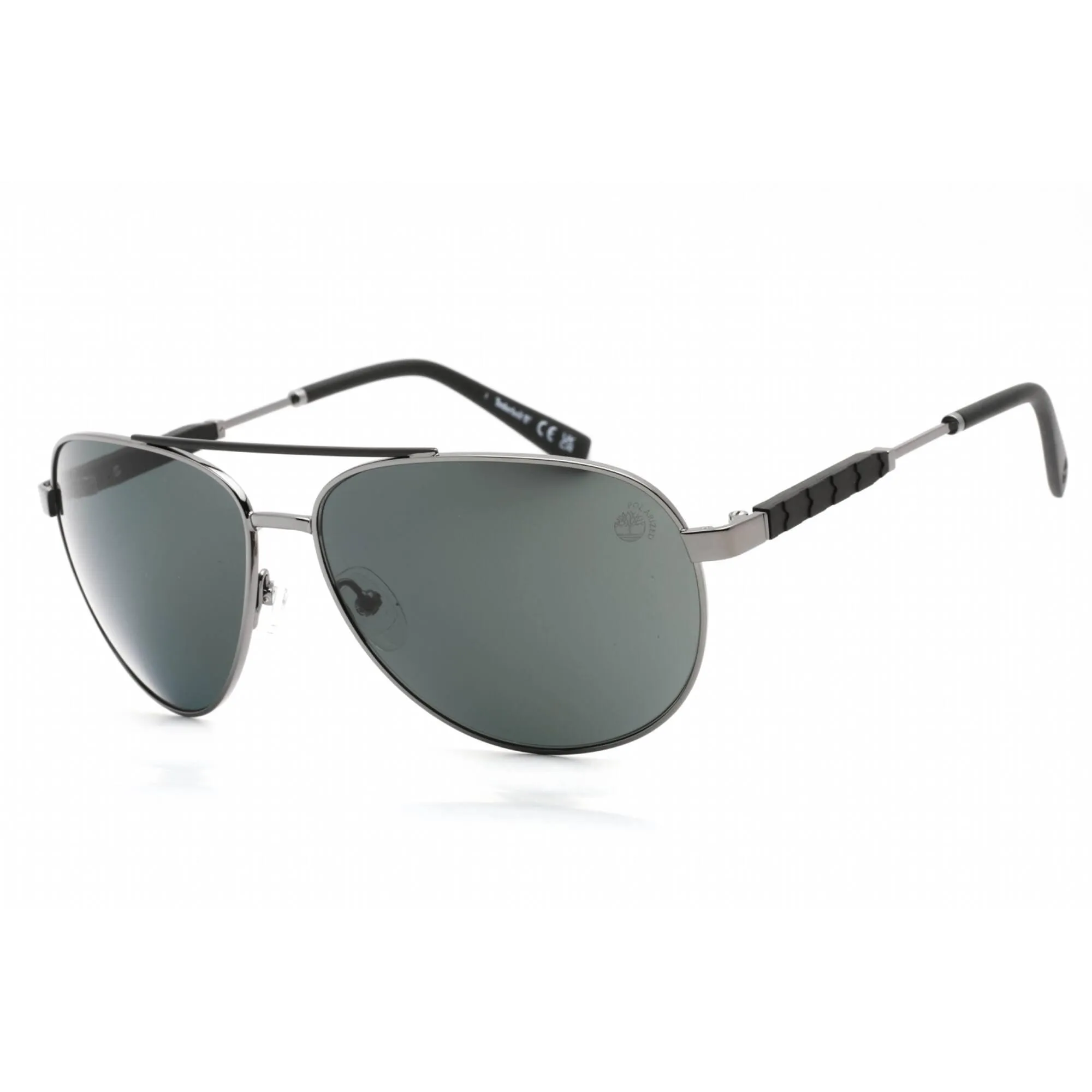 Timberland Men's Sunglasses - Shiny Dark Nickeltin Metal Aviator Shape | TB9282 06D