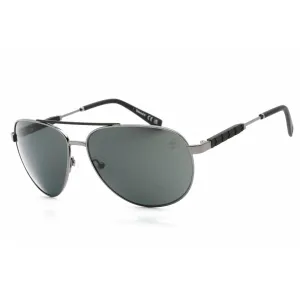Timberland Men's Sunglasses - Shiny Dark Nickeltin Metal Aviator Shape | TB9282 06D