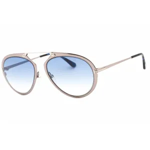 Tom Ford Men's Sunglasses - Shiny Dark Ruthenium Metal Pilot Frame | FT0508 12W