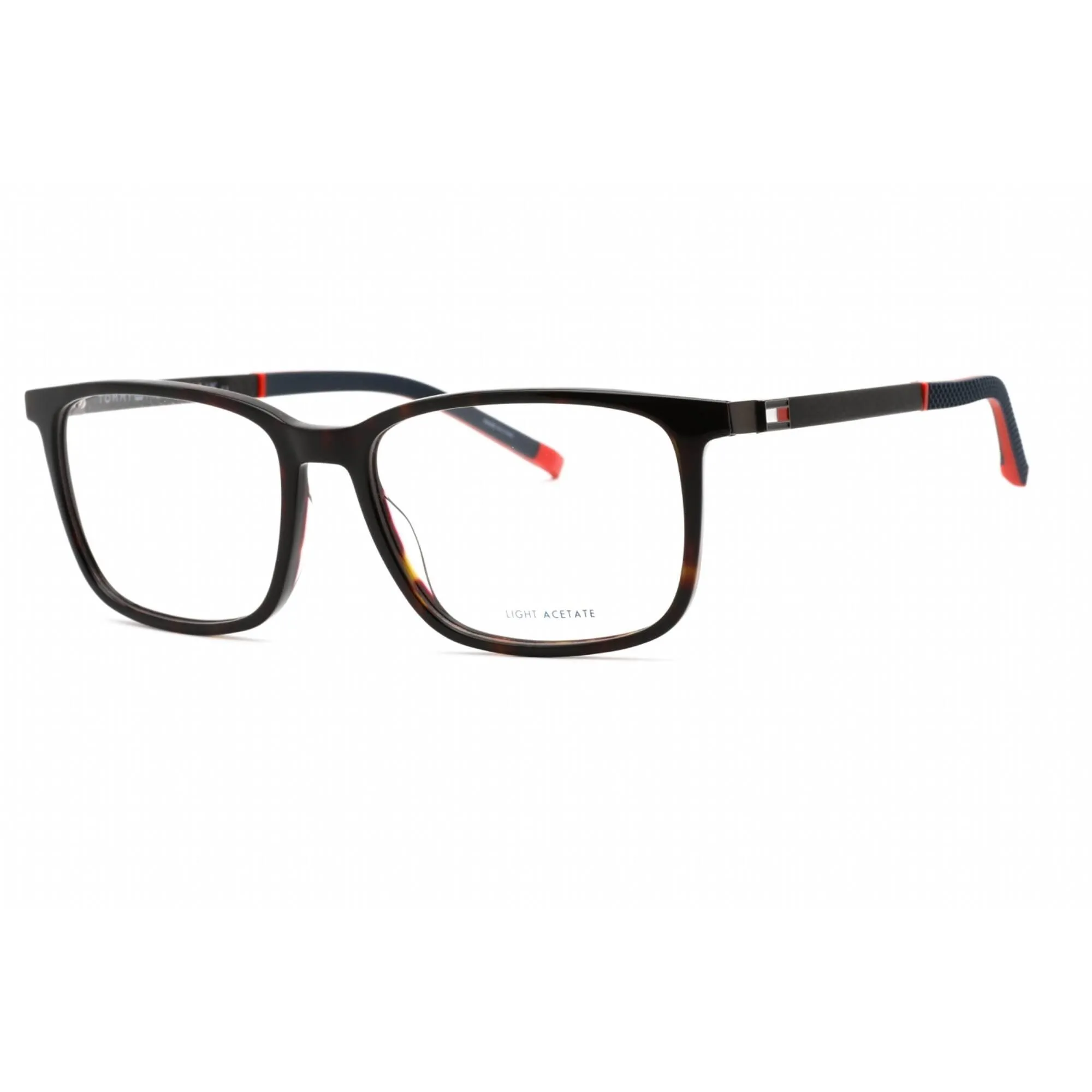 Tommy Hilfiger Men's Eyeglasses - Havana Plastic Rectangular Frame | TH 1916 0086 00