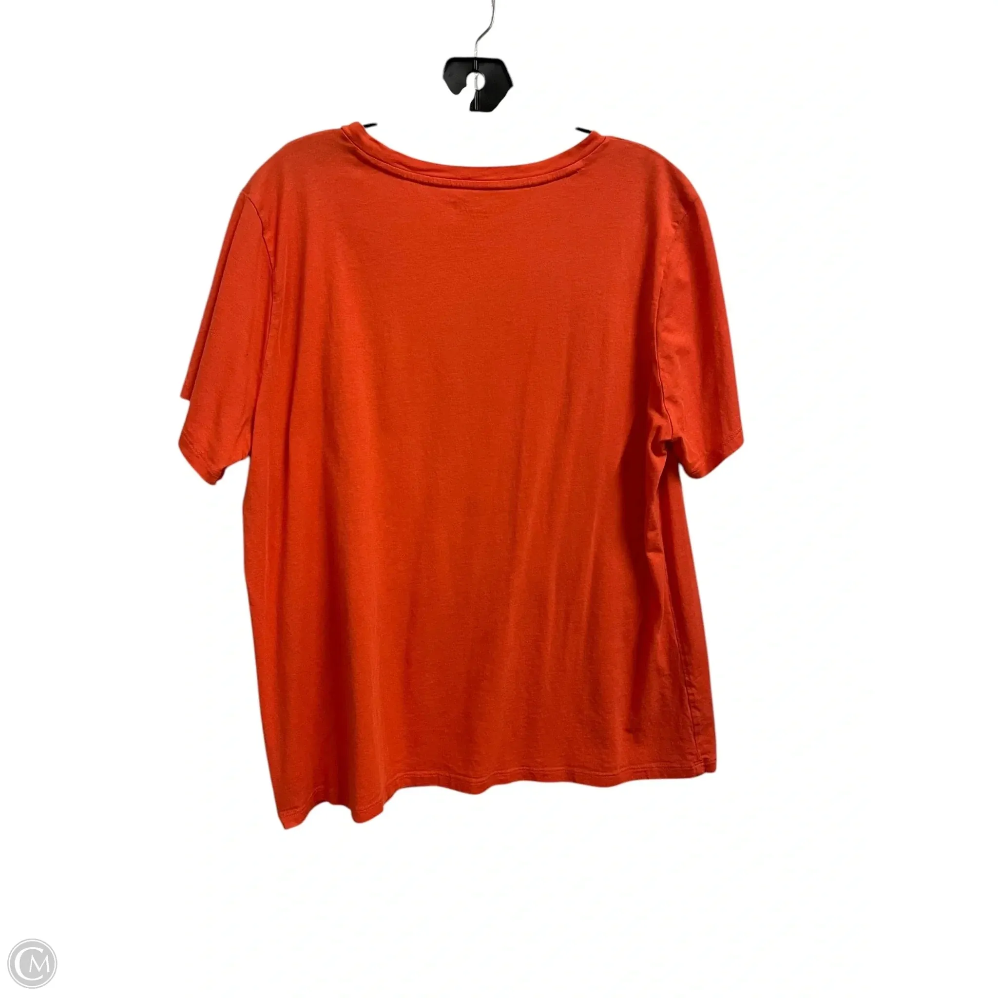 Top Short Sleeve By Michael By Michael Kors In Orange, Size: Xl