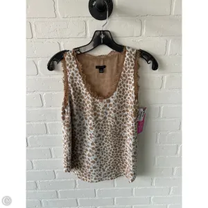 Top Sleeveless By Ann Taylor In Tan & White, Size: Xs