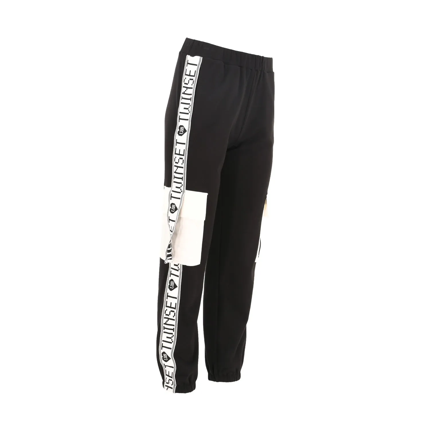 Twinset Women's Logo-tape Black Pant
