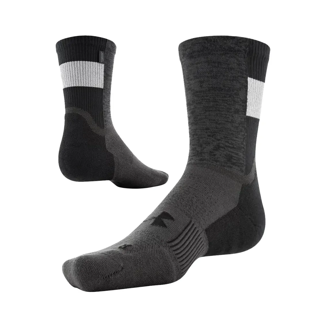 Unisex Under Armour Armourdry Run Crew Sock - Black