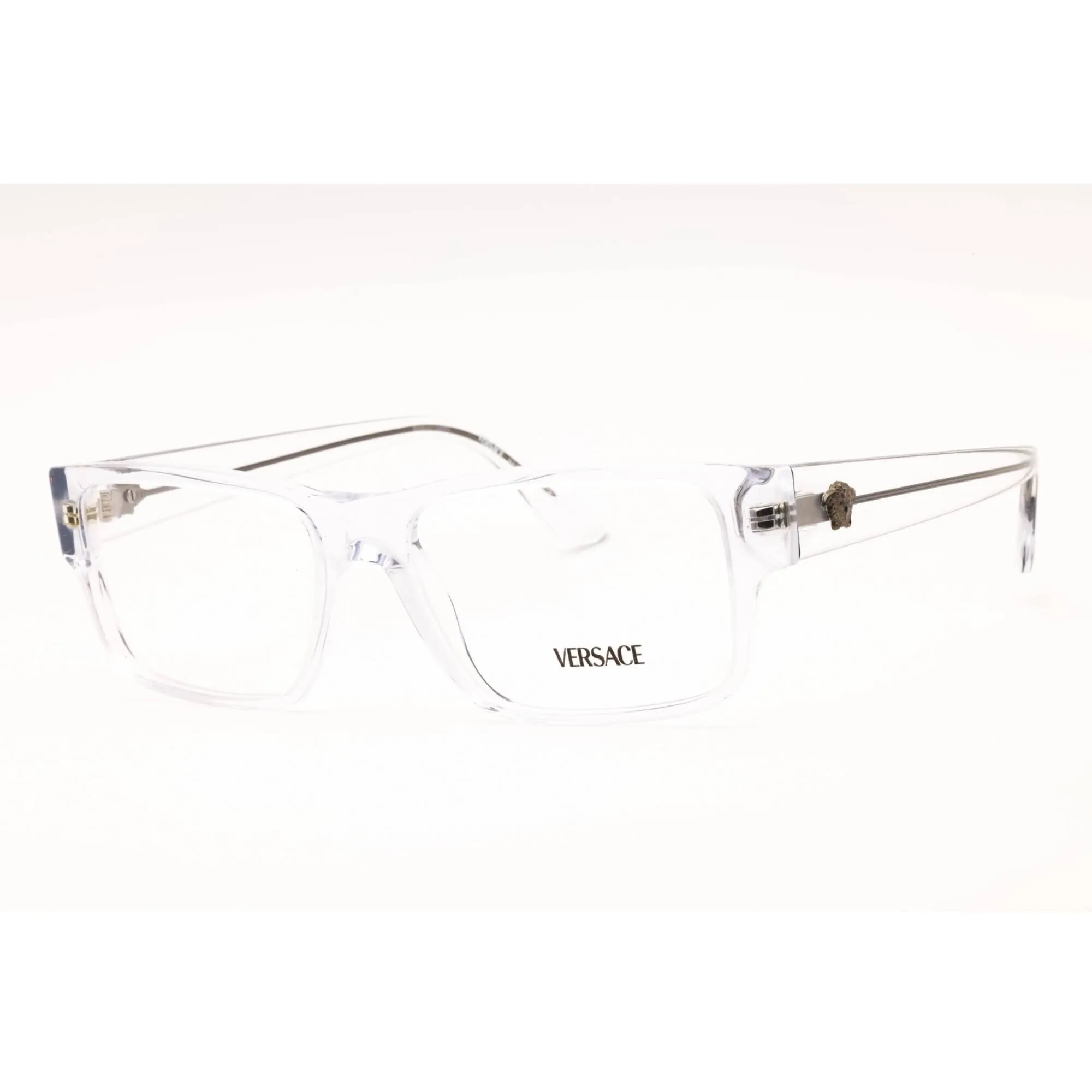 Versace Men's Eyeglasses - Crystal Plastic Rectangular Full Rim Frame | 0VE3342 148